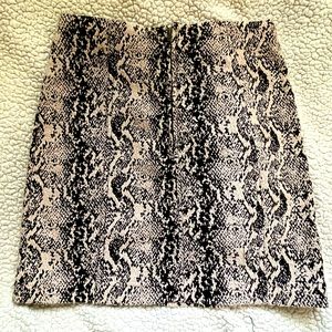 Free people snakeskin mini skirt